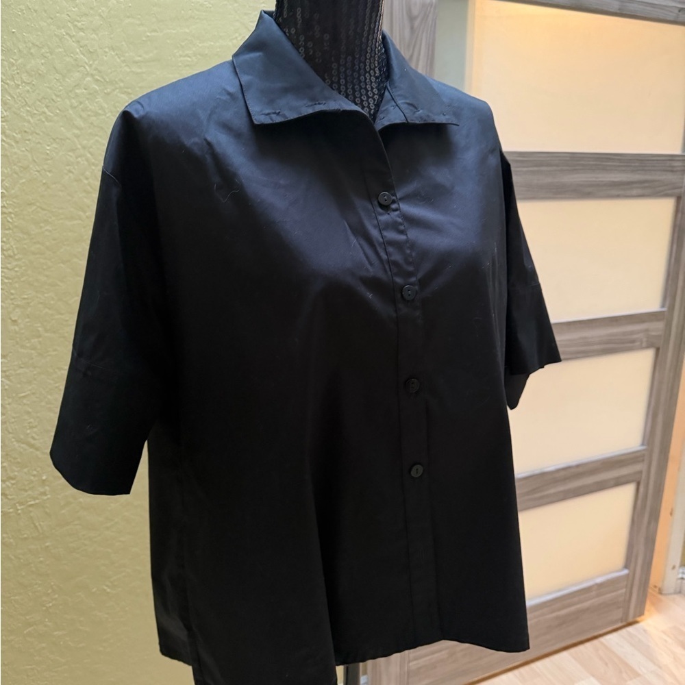Stella Carakasi Black Button Down Shirt EUC 🖤 - Picture 1 of 7